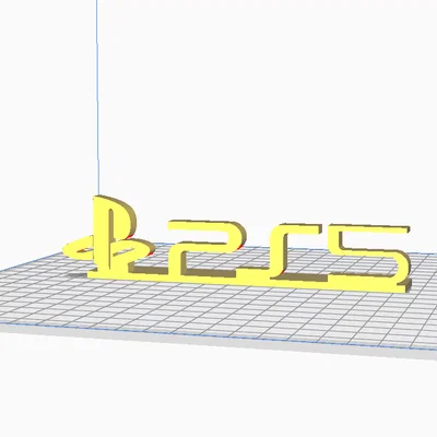 Mô hình logo PS5 in 3D trang trí góc chơi game ấn tượng