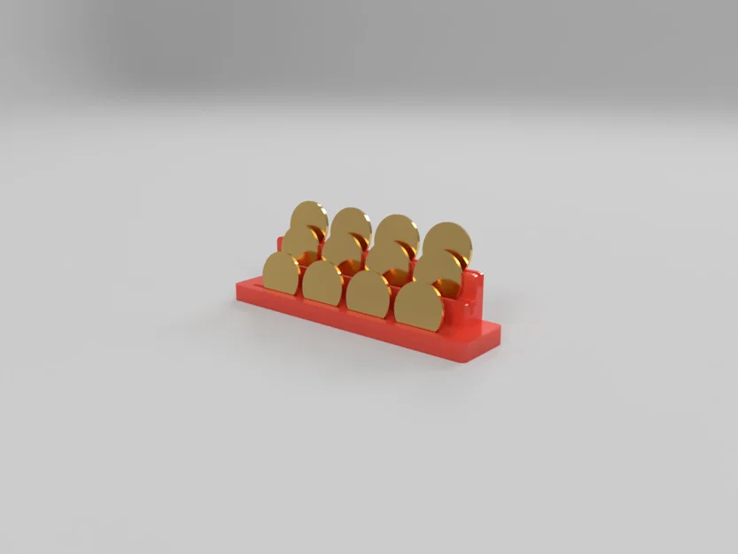 Giá đỡ trưng bày tiền xu quân đội in 3D (Elegant Military Coin Rack) - Image 1