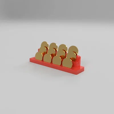 Giá đỡ trưng bày tiền xu quân đội in 3D (Elegant Military Coin Rack)