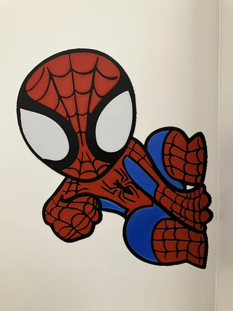Tranh treo tường Spiderman 3D: Hướng dẫn in đa màu không cần MMU - Image 1