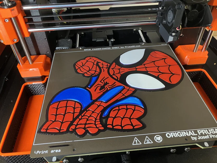 Tranh treo tường Spiderman 3D: Hướng dẫn in đa màu không cần MMU - Image 3