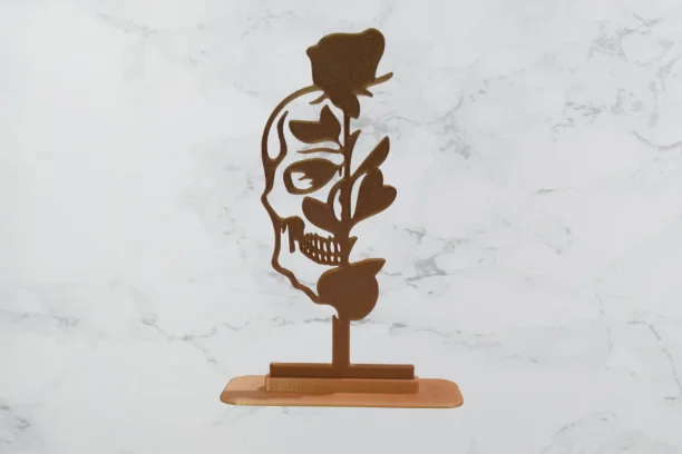 Mô hình trang trí Skull - Flower (Đầu lâu và Hoa hồng) in 3D - Image 1