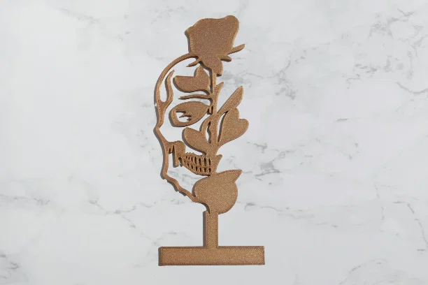 Mô hình trang trí Skull - Flower (Đầu lâu và Hoa hồng) in 3D - Image 2