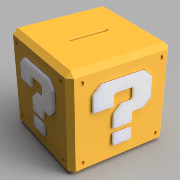 Heo đất hộp dấu chấm hỏi Mario (Mario question mark money bank) - Image 1