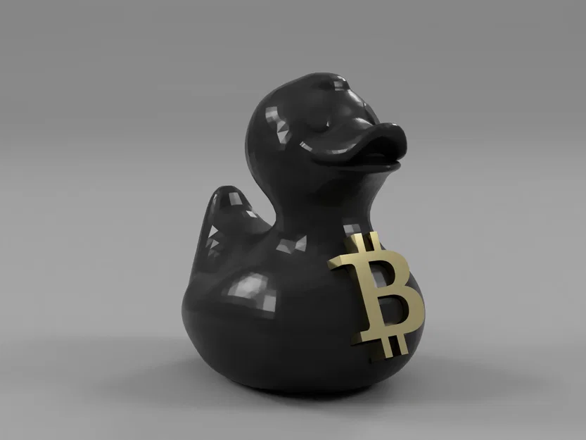 Mô hình chú vịt Bitcoin (Bitcoin the Duck) 3D độc đáo trang trí - Image 1