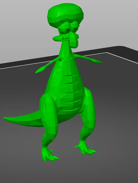 Mô hình 3D Squidward Dino: Nhân vật hoạt hình độc đáo để in 3D - Image 1
