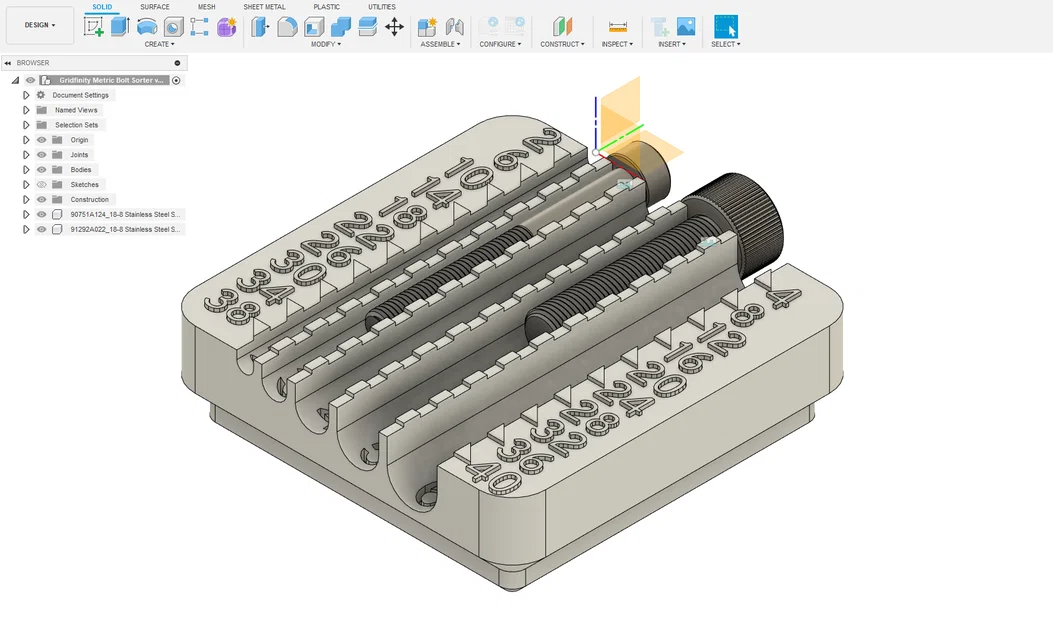 Bộ phân loại bu lông hệ metric Gridfinity (Gridfinity Metric Bolt Sorter) - Image 8