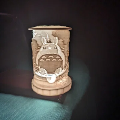 Mẫu chụp đèn 3D hình Totoro - In Lithophane trang trí siêu đẹp
