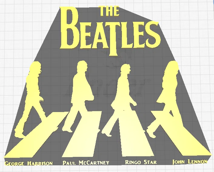 Mô hình trang trí logo The Beatles in 3D (dạng lắp ghép) - Image 3