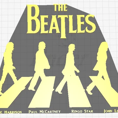 Mô hình trang trí logo The Beatles in 3D (dạng lắp ghép)