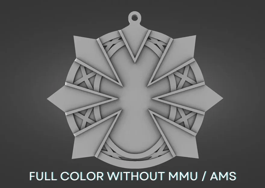 Móc khóa Medallion Montague Fortnite in 3D - Thiết kế đa sắc đơn giản - Image 1