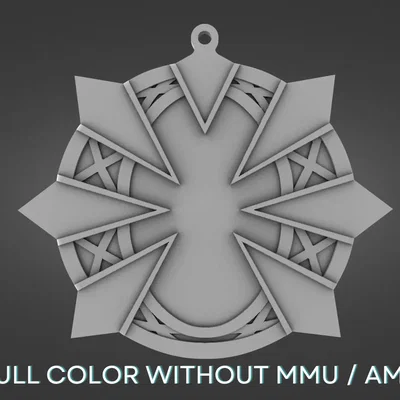 Móc khóa Medallion Montague Fortnite in 3D - Thiết kế đa sắc đơn giản