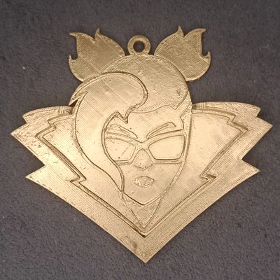 Mô hình 3D huy hiệu Valeria Medallion Fortnite - Trang trí siêu chất