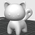 Mô hình chú mèo nhỏ dễ thương để in 3D (Cute Cat Miniature) - Thumbnail 2