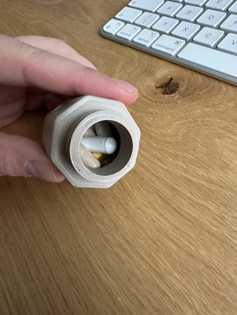Hộp đựng mini đa năng có nắp vặn (In 3D không cần support) - Image 3