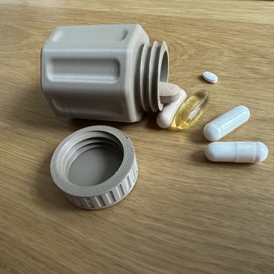 Hộp đựng mini đa năng có nắp vặn (In 3D không cần support)