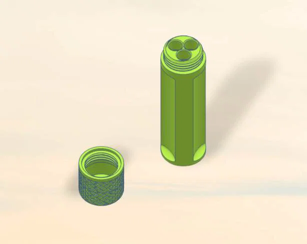 Ống đựng đồ dùng cá nhân 3 ngăn (Joint Holder Case) in 3D tiện lợi - Image 2