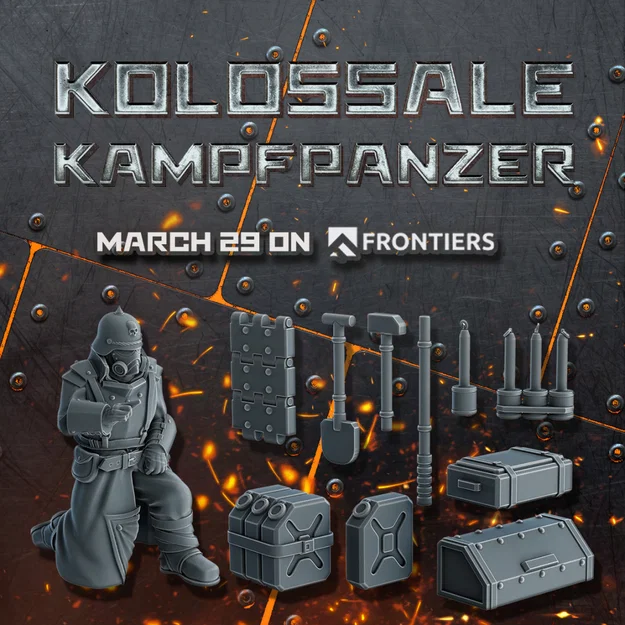 Bộ promo bits set dự án Kolossale Kampfpanzer (STL 28mm) - Image 1