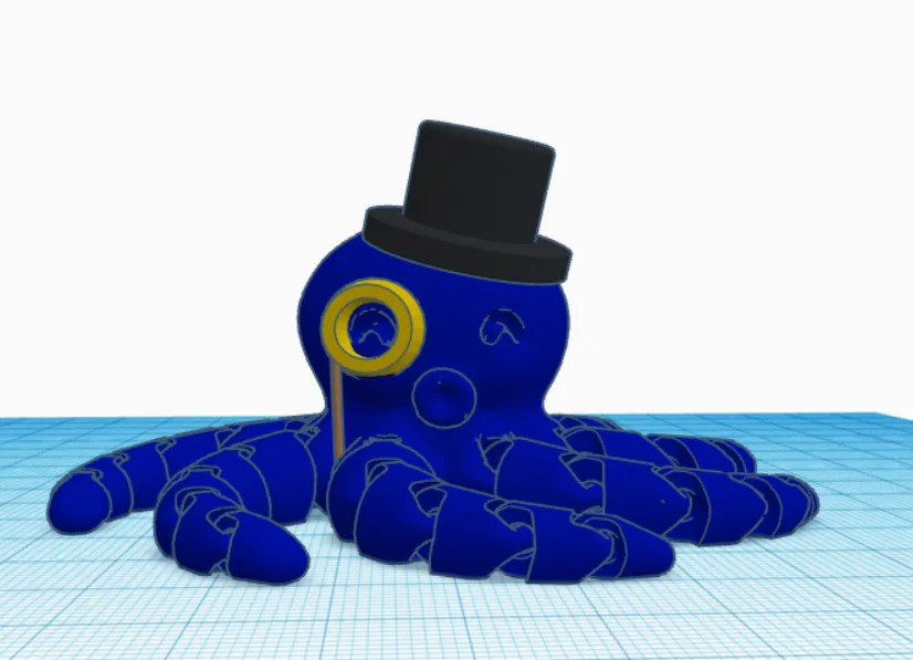 Mô hình 3D chú bạch tuộc quý ông lịch lãm (Gentleman Octopus) - Image 1