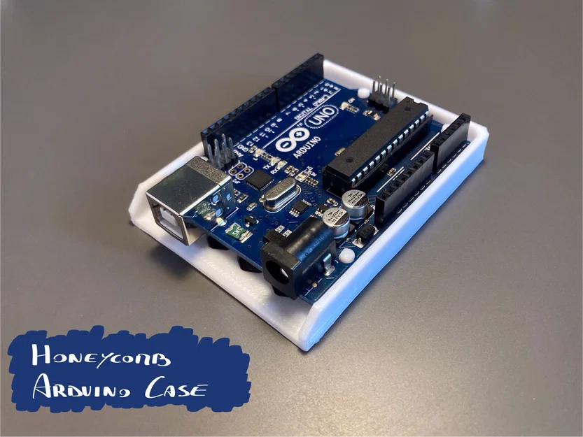 Đế gắn Arduino Uno R3 dạng tổ ong tối giản (Honeycomb Arduino case) - Image 1