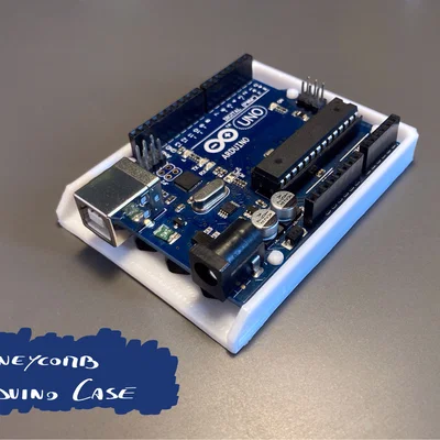 Đế gắn Arduino Uno R3 dạng tổ ong tối giản (Honeycomb Arduino case)