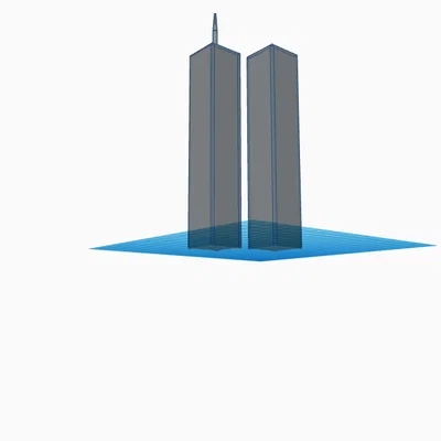 Mô hình 3D Tòa tháp đôi New York (Twin Towers) để bàn