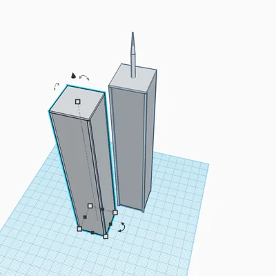 Mô hình 3D Tòa tháp đôi New York (Twin Towers) để bàn