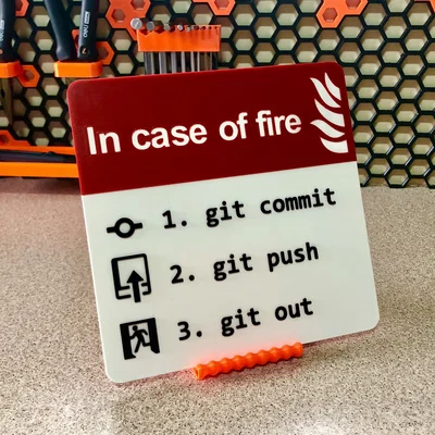 Bảng cảnh báo - Khi có cháy: git commit, git push, git out
