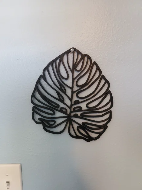 Mô hình trang trí tường hình lá Monstera tinh tế (STL) - Image 1