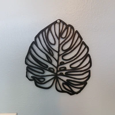 Mô hình trang trí tường hình lá Monstera tinh tế (STL)