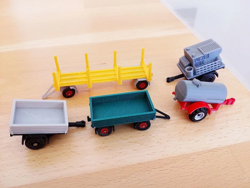 Rơ-moóc thùng nước tỉ lệ 1:87 (H0/HO Scale) - Water Barrel Trailer - Image 5