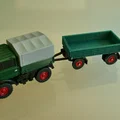 Rơ-moóc sàn phẳng (Flatbed Trailer) tỉ lệ H0 1:87 - Thumbnail 2