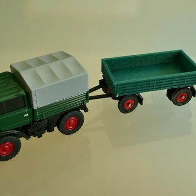 Rơ-moóc sàn phẳng (Flatbed Trailer) tỉ lệ H0 1:87