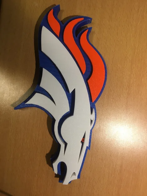 Bảng hiệu 3D biểu tượng đội bóng Denver Broncos đầy ấn tượng - Image 1