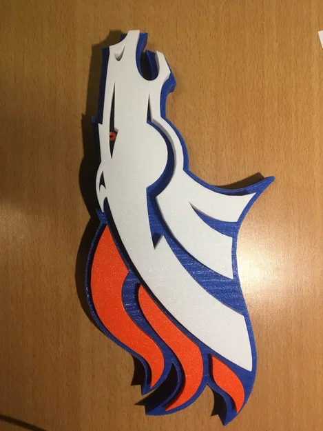 Bảng hiệu 3D biểu tượng đội bóng Denver Broncos đầy ấn tượng - Image 3