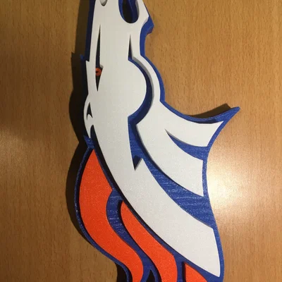Bảng hiệu 3D biểu tượng đội bóng Denver Broncos đầy ấn tượng