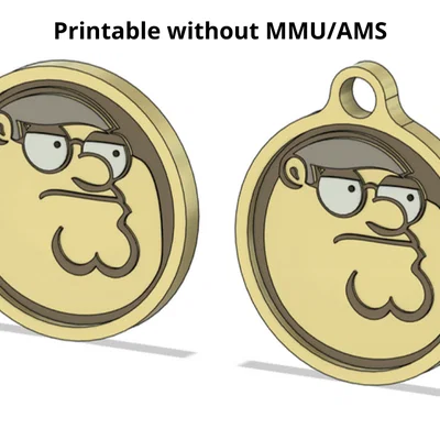 Móc khóa huy hiệu Peter Griffin Fortnite - In 3D dễ dàng không cần MMU