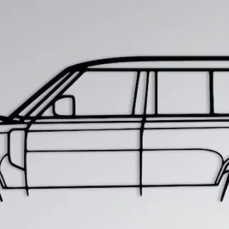 Mô hình treo tường silhouette Land Rover Defender 110 in 3D