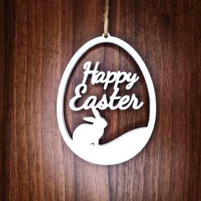 Vật phẩm trang trí cửa Happy Easter in 3D đón lễ Phục sinh