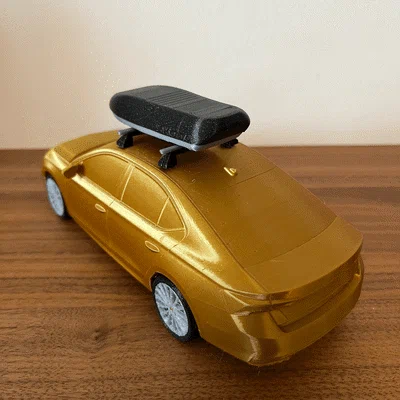 Mô hình hộp đựng đồ trên mui xe Škoda tỉ lệ 1:24 ấn tượng