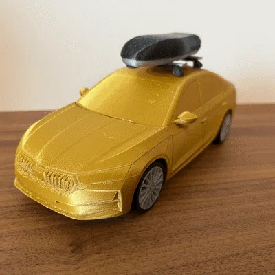 Mô hình hộp đựng đồ trên mui xe Škoda tỉ lệ 1:24 ấn tượng