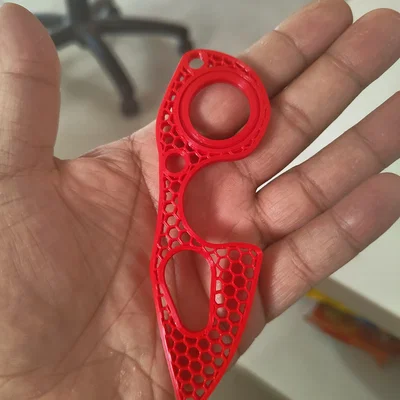Móc khóa xoay Karambit Spinner Keychain 2 (In 3D không cần vòng bi)