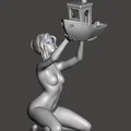 Mô hình nghệ thuật Women and Benchy trang trí bàn làm việc - Thumbnail 1