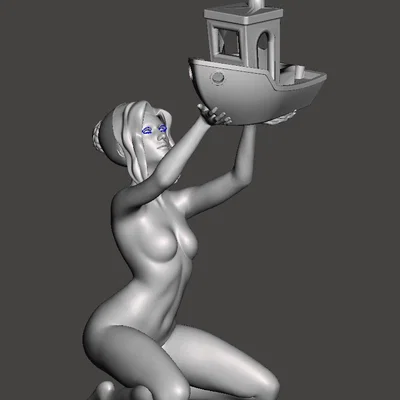 Mô hình nghệ thuật Women and Benchy trang trí bàn làm việc