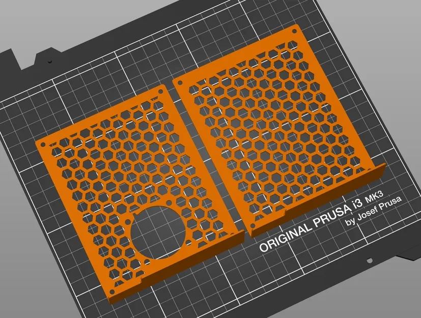Nắp hộp điện tử tổ ong cho Prusa MK4 (tùy chọn quạt 40mm) - Image 1