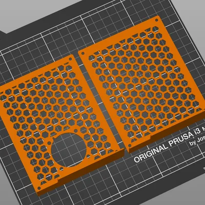 Nắp hộp điện tử tổ ong cho Prusa MK4 (tùy chọn quạt 40mm)
