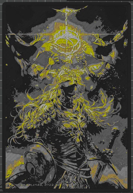 Fan Art Elden Ring - Hueforge - Filament Painting - Image 3