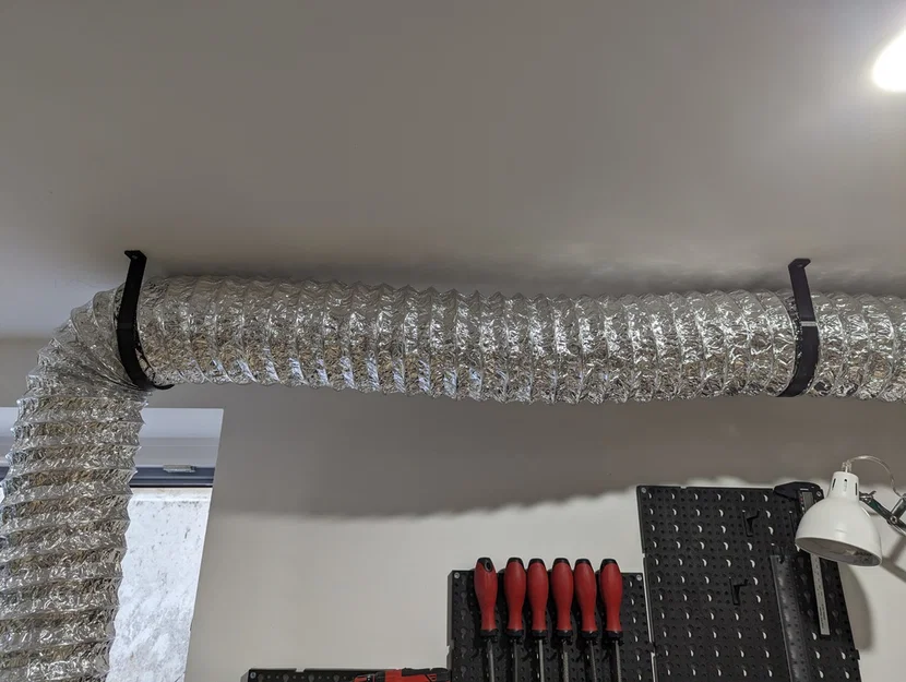 Giá treo ống dẫn khí thải 150mm - Phụ kiện in 3D gọn gàng cho xưởng - Image 1