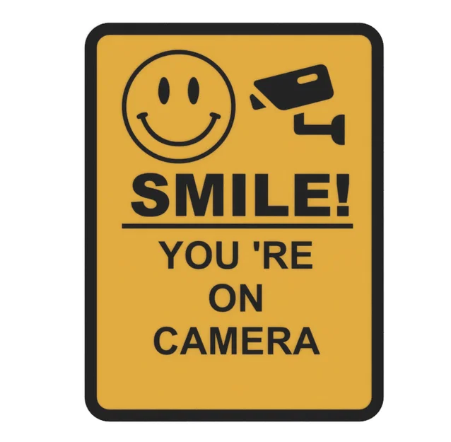 Bảng hiệu vui nhộn Smile! You are on camera - File in 3D đa màu sắc - Image 1