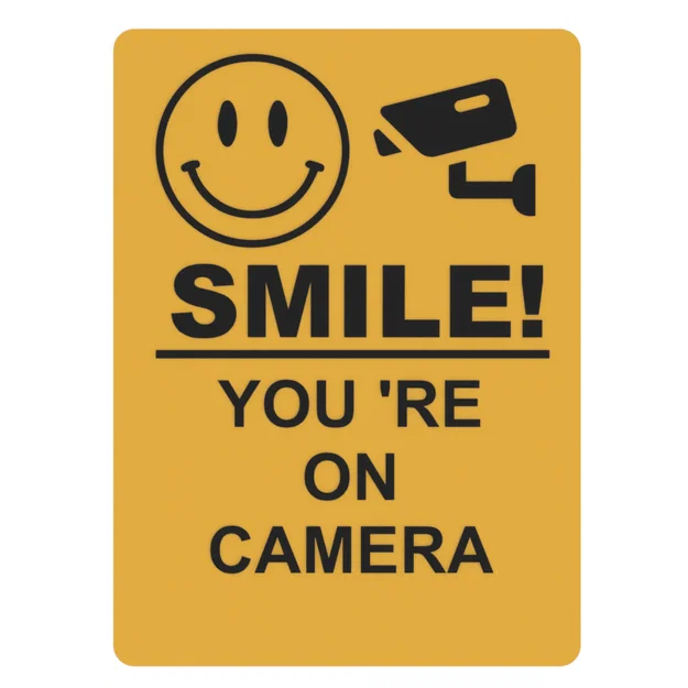 Bảng hiệu vui nhộn Smile! You are on camera - File in 3D đa màu sắc - Image 2
